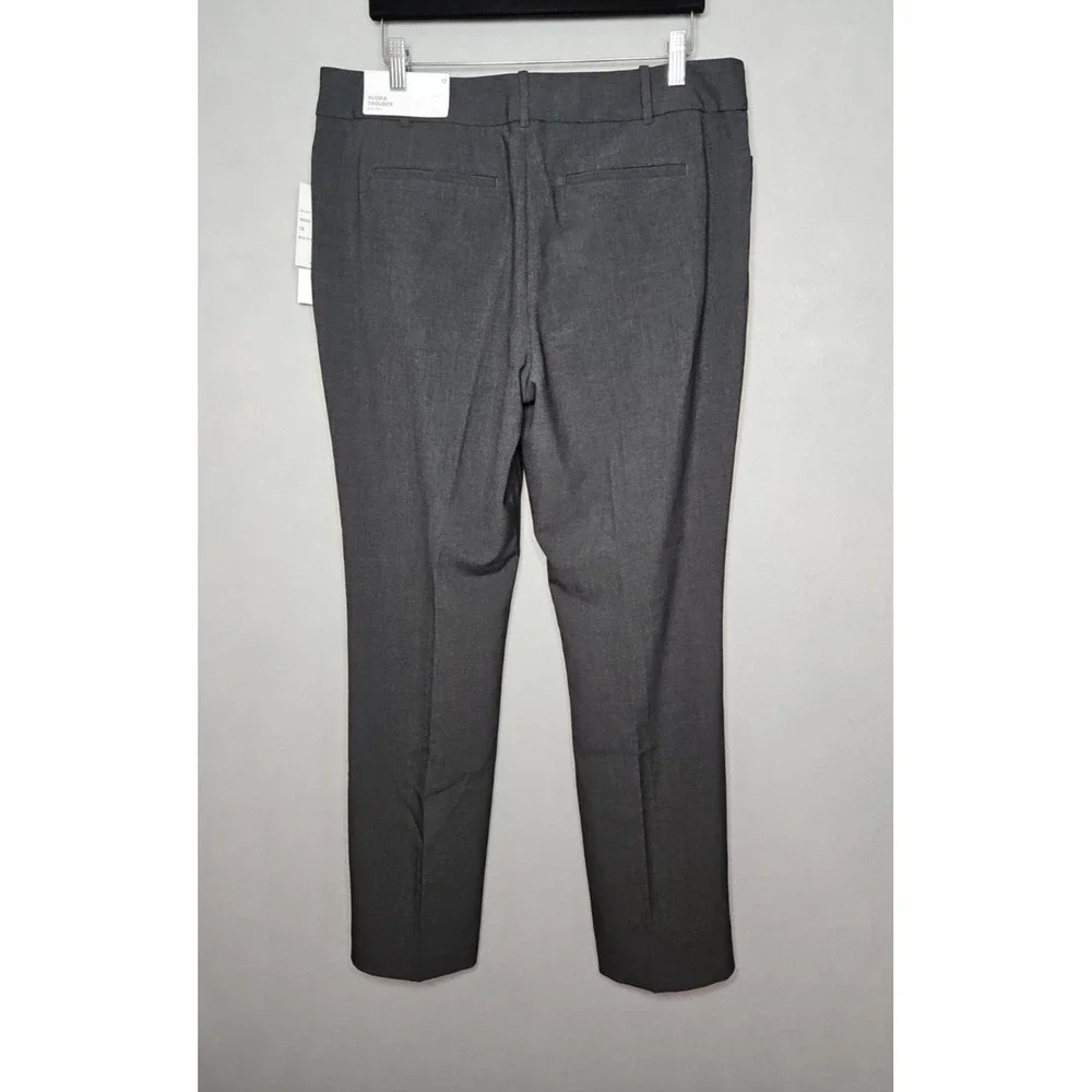 Liz Claiborne Womens Gray Audra Straight Leg Career Slacks Size 12 NWT